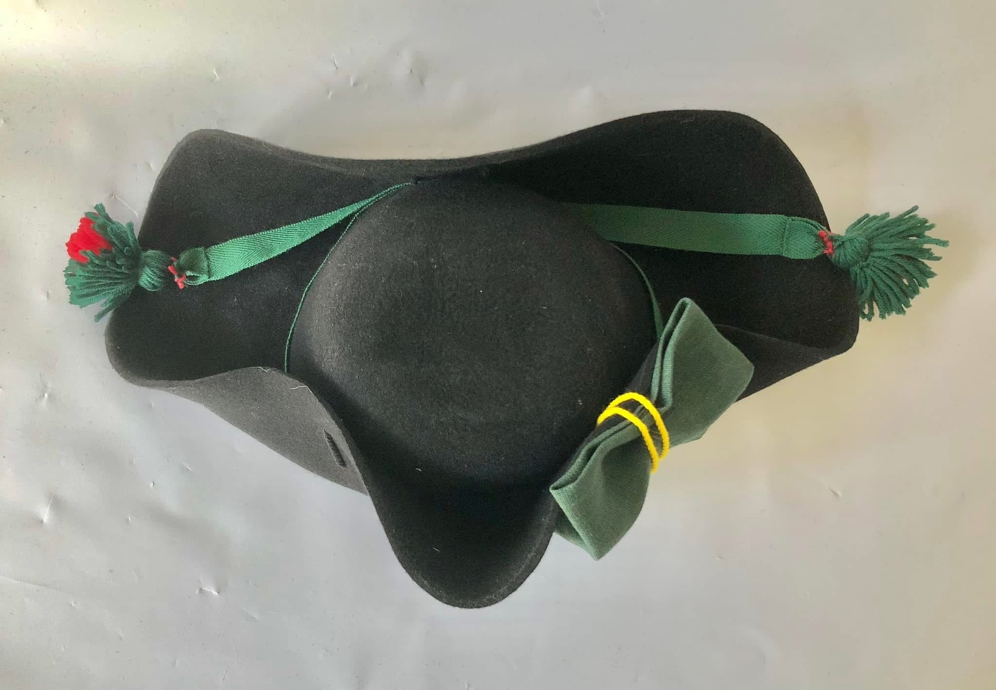 "Hessian" Jaeger Style Wool Felt Cocked Hat with Cockade