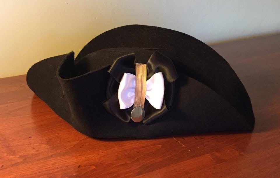 Unbound Ramillies Style Officer's Fur Felt Cocked Hat with Cockade