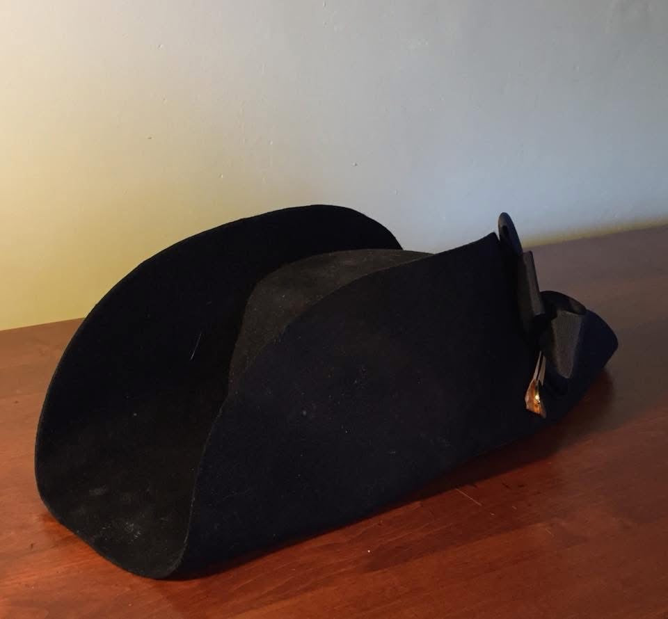 Unbound British Officer's Fur Felt Cocked Hat with Cockade