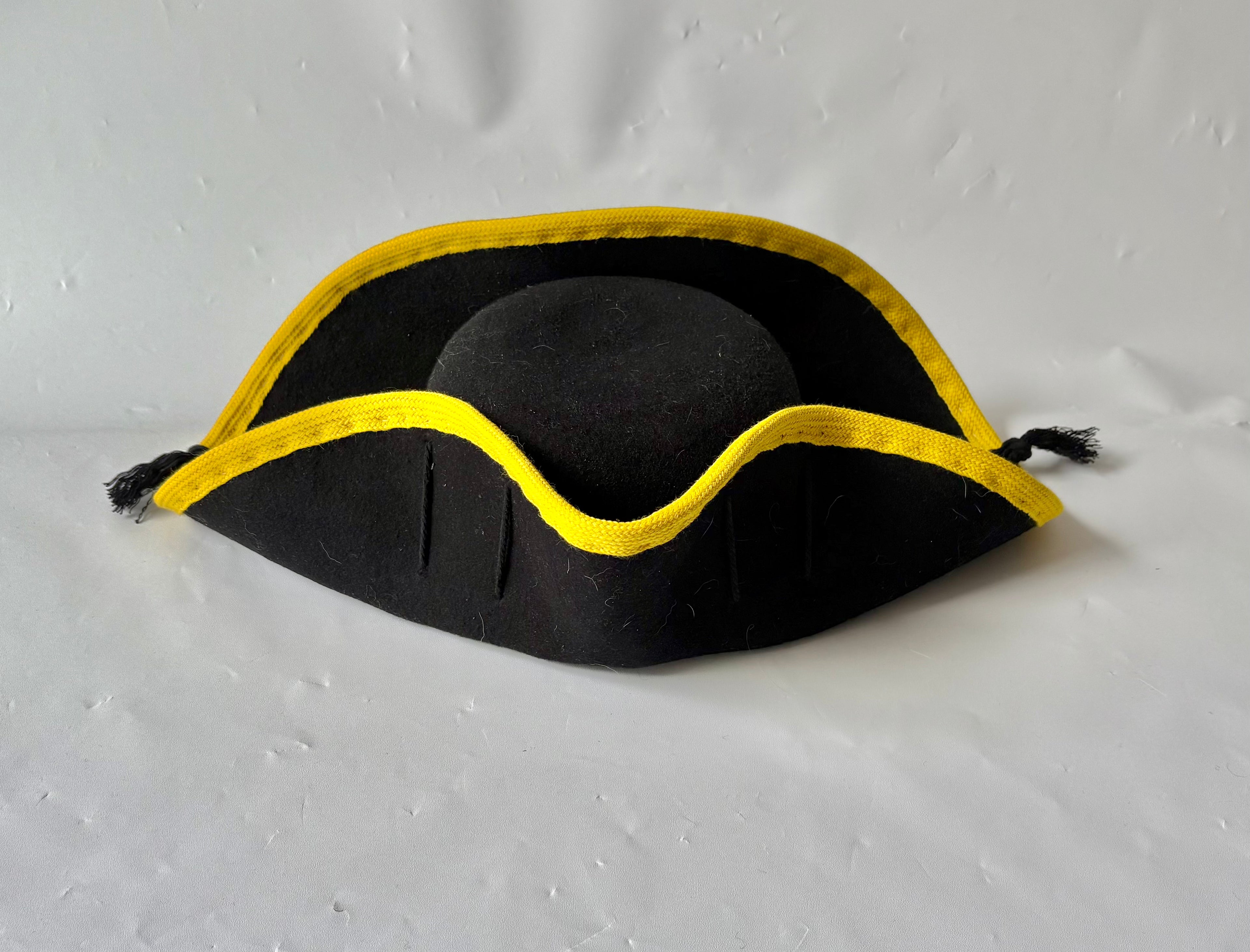 Bound Ramillies Style Wool Felt Cocked Hat without Cockade