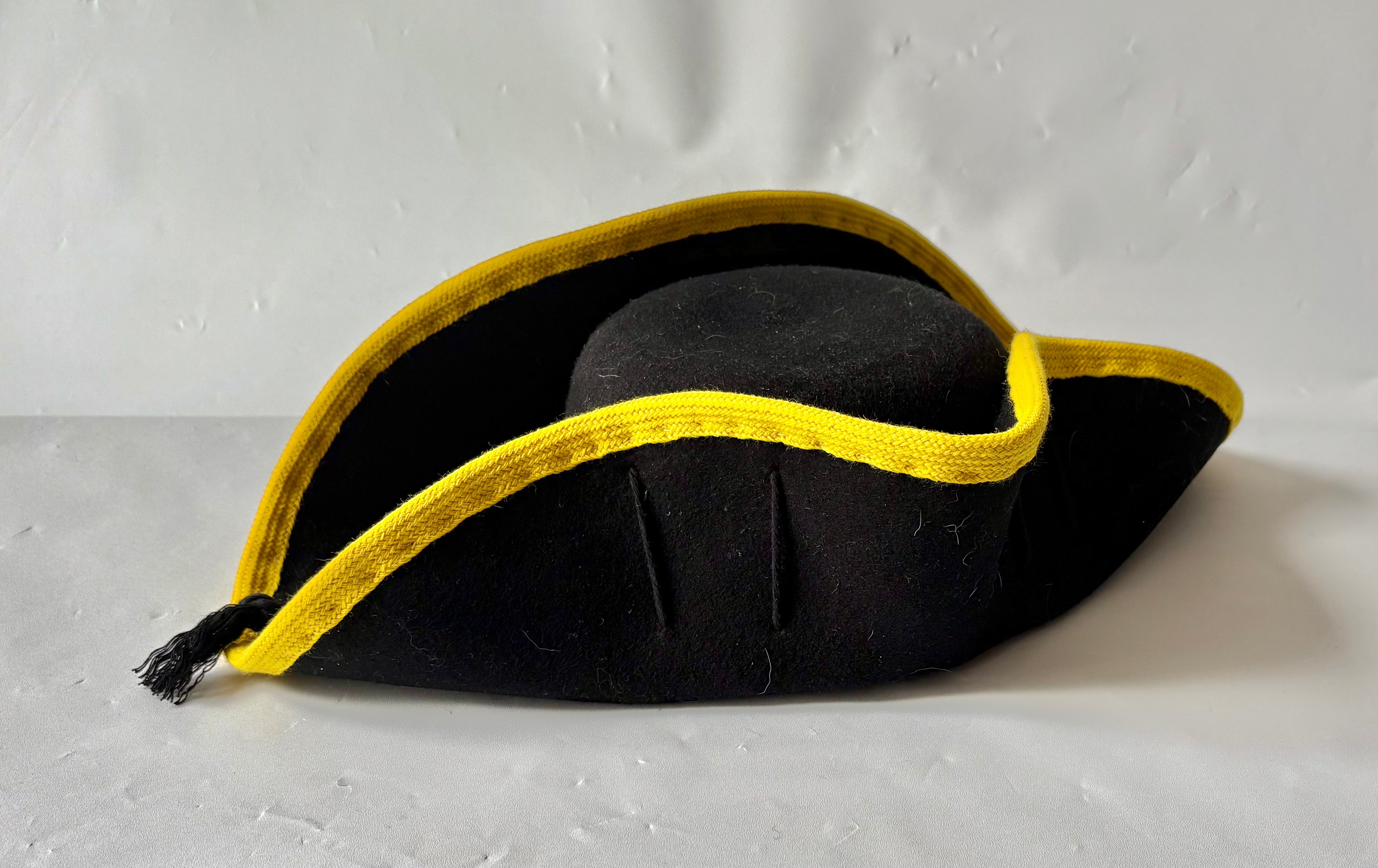Bound Ramillies Style Wool Felt Cocked Hat without Cockade