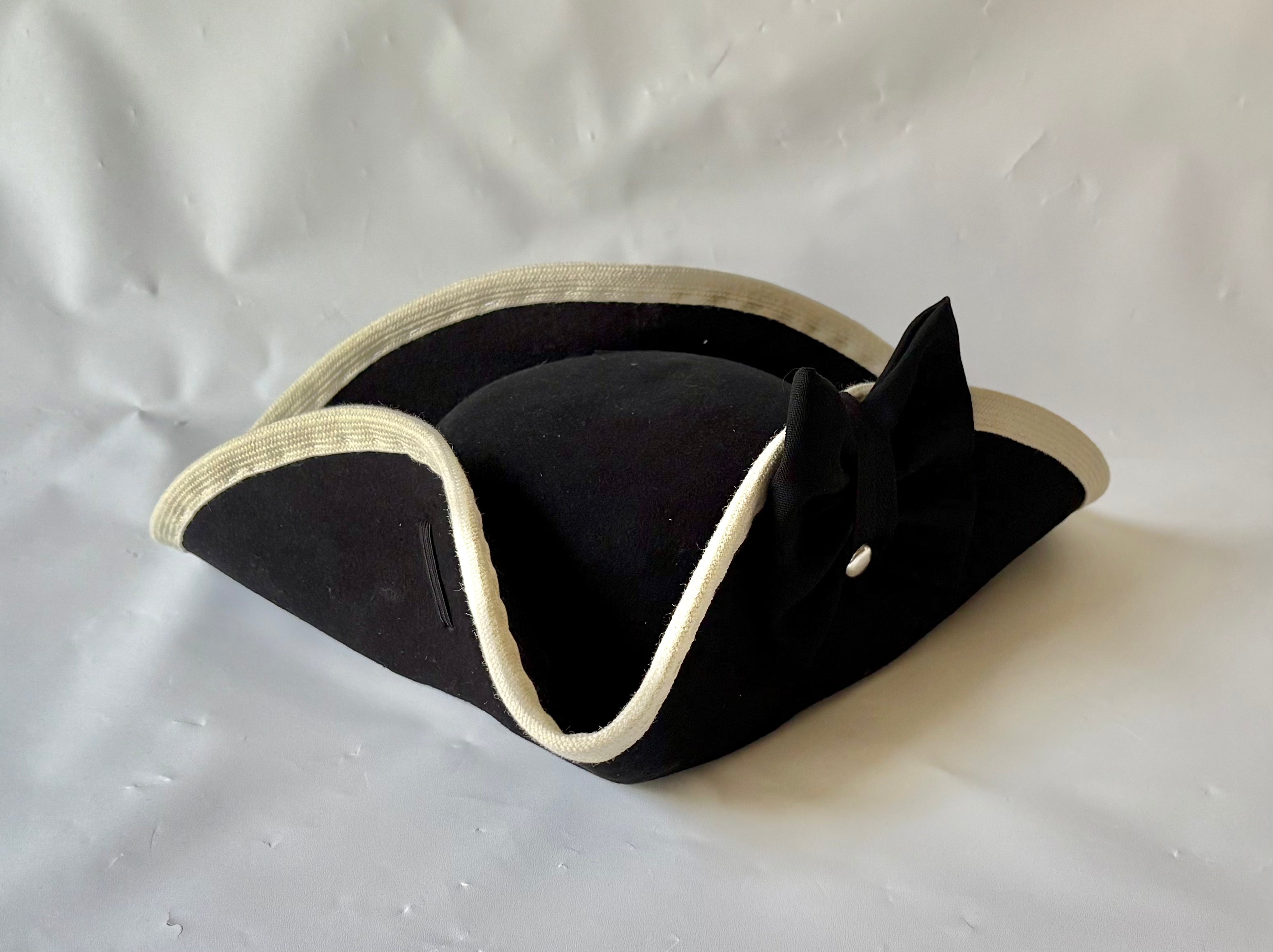 Bound French & Indian War Cocked Hat with Cockade