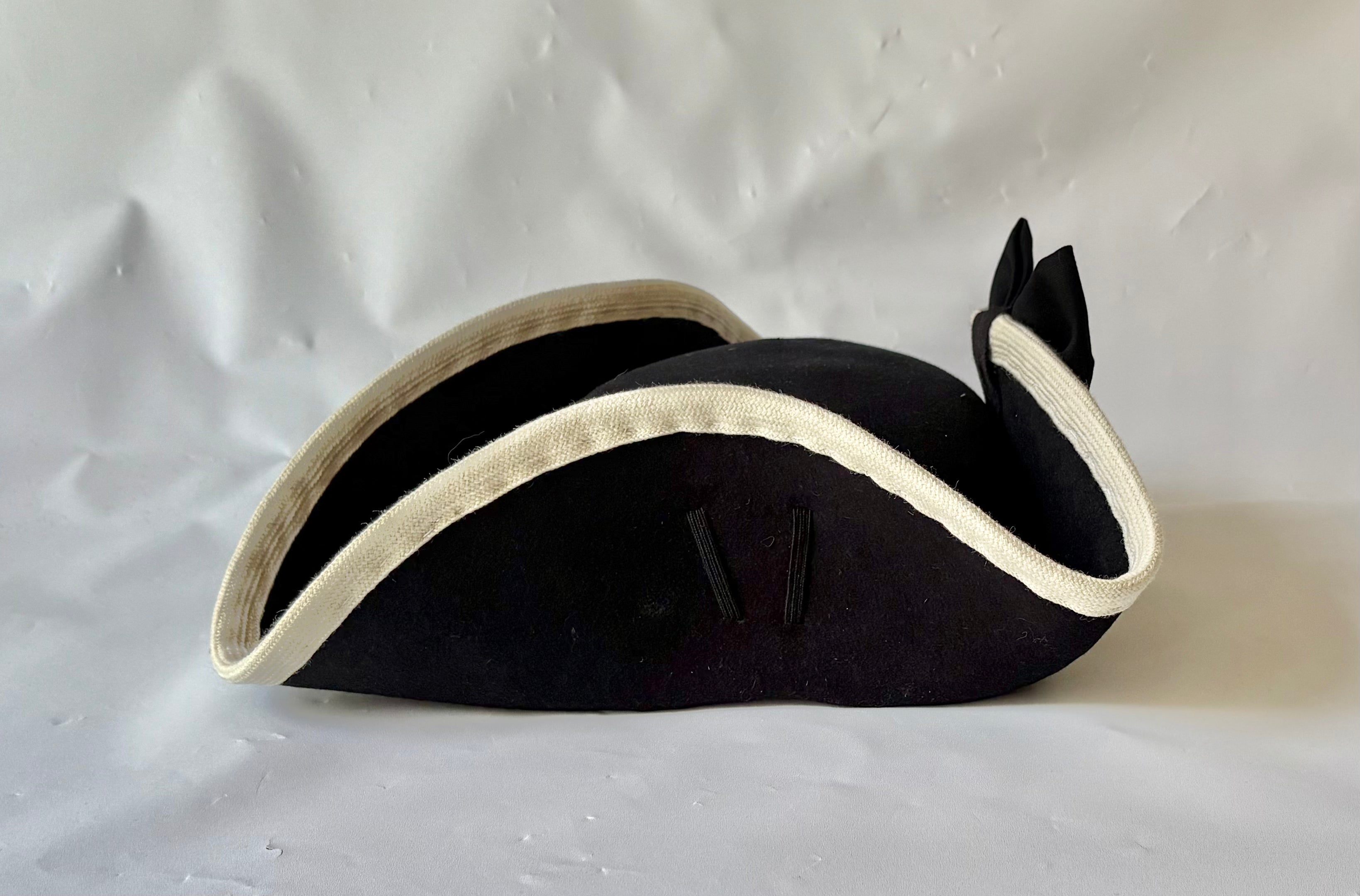 Bound French & Indian War Cocked Hat with Cockade