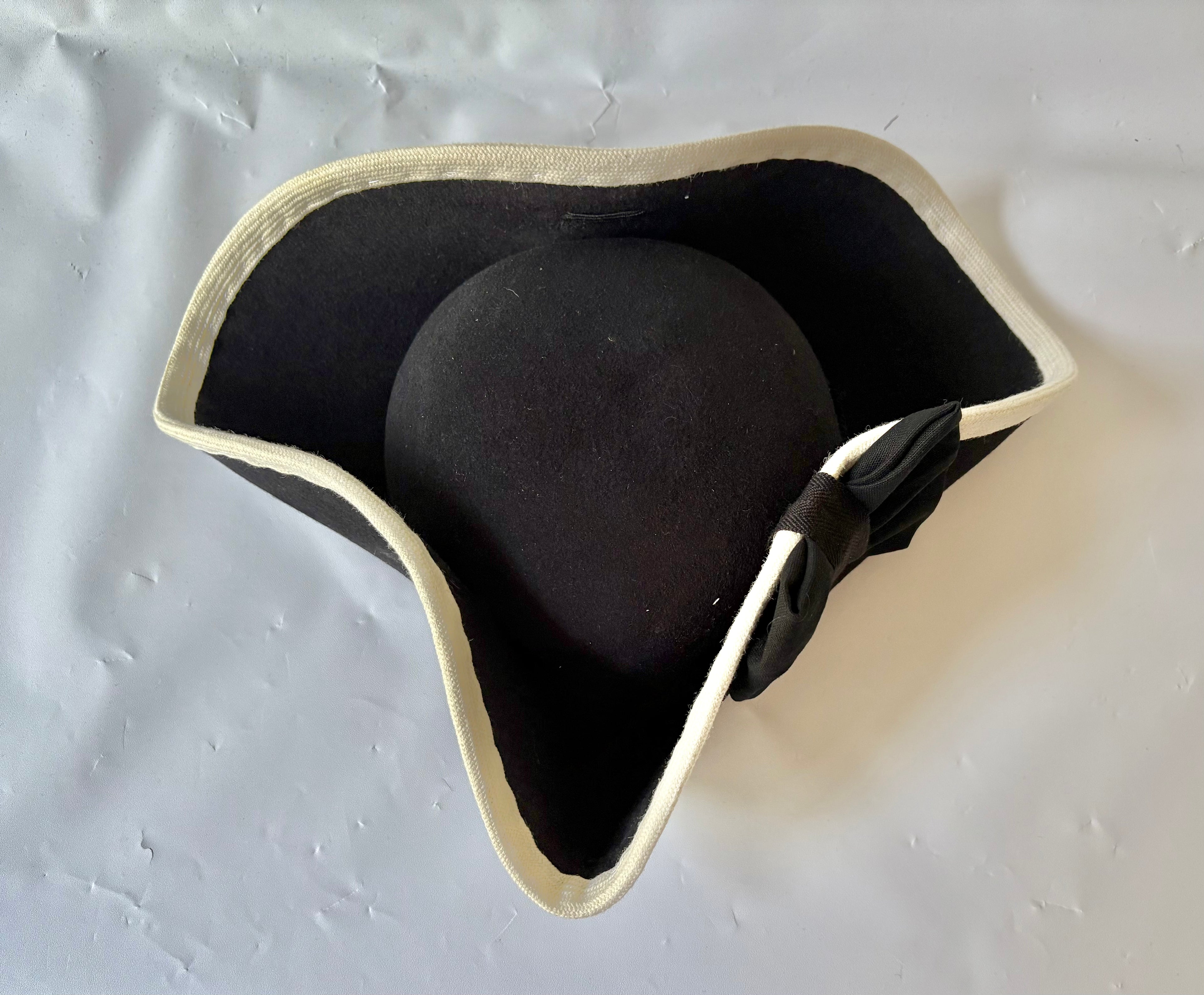 Bound French & Indian War Cocked Hat with Cockade