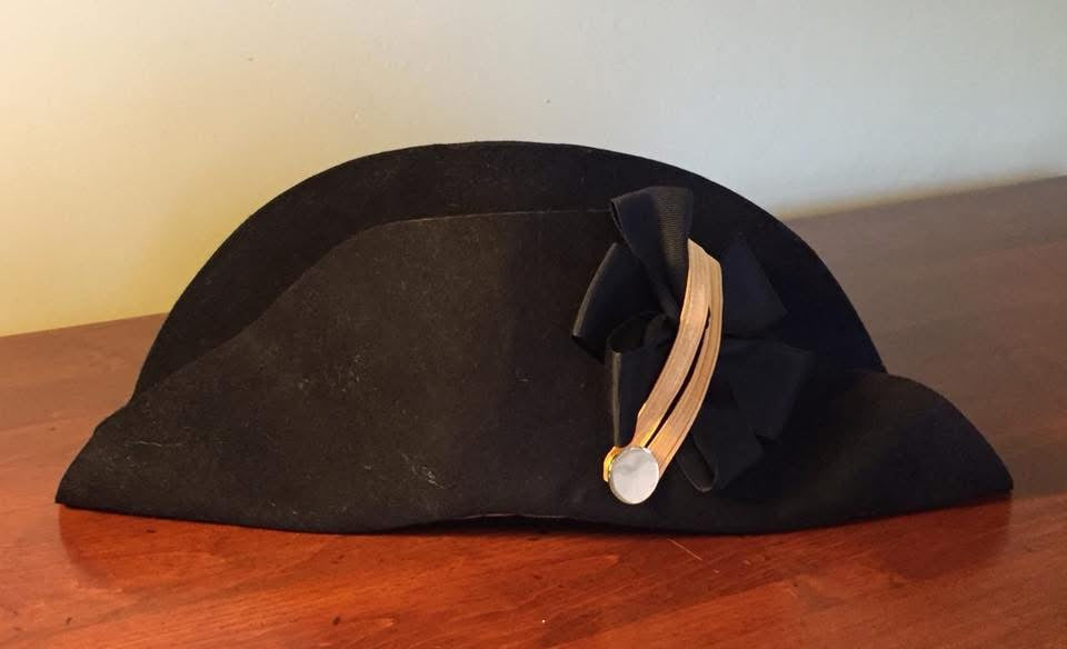 Unbound British Officer's Fur Felt Cocked Hat with Cockade