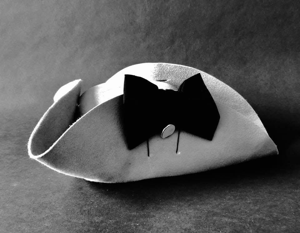 Unbound Wool Felt Cocked Hat with Cockade: French & Indian War