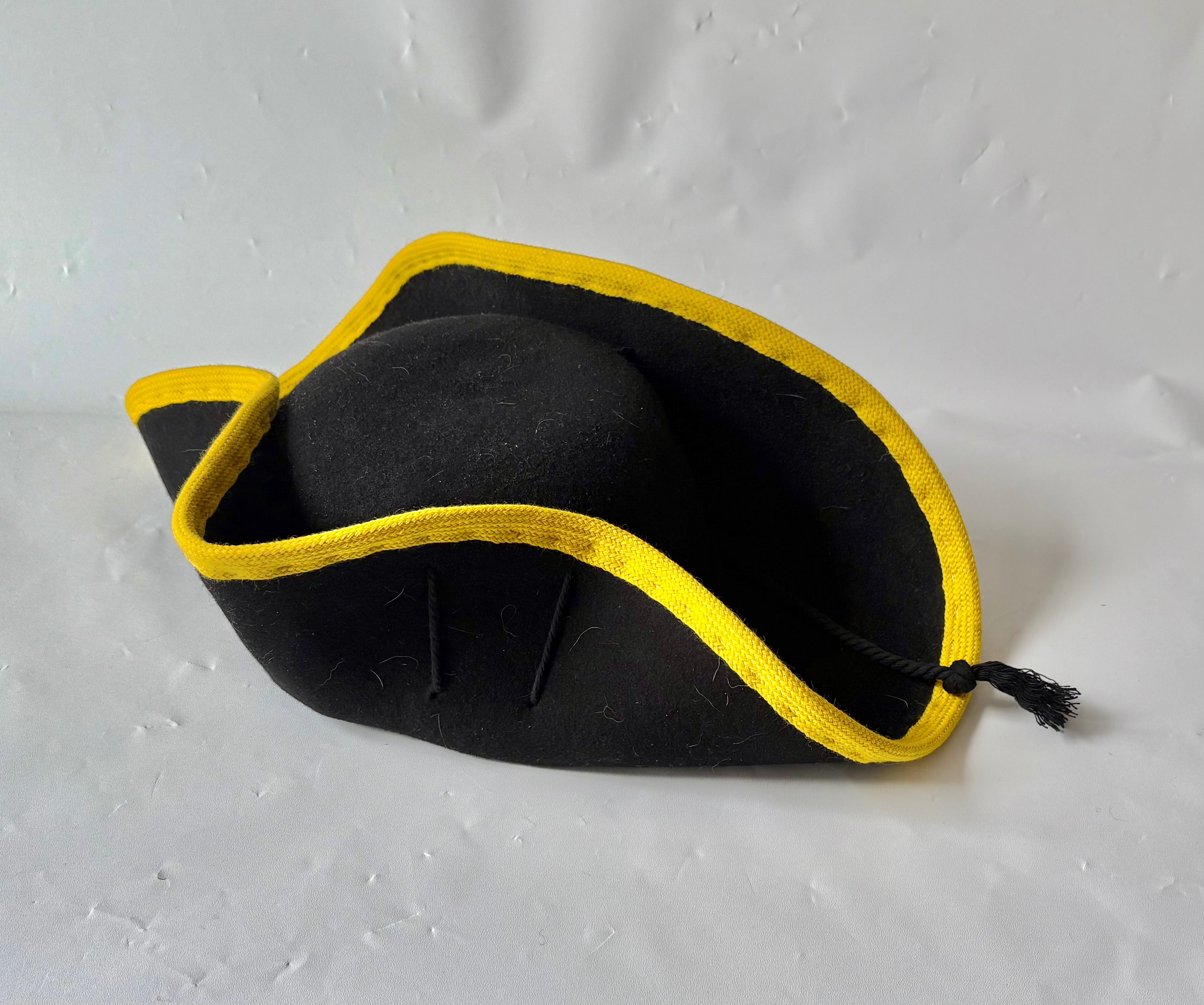 Bound Ramillies Style Wool Felt Cocked Hat without Cockade